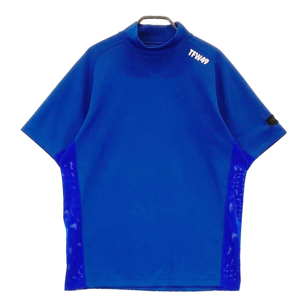サイズ M TFW49 ティーエフダブリューフォーティーナイン ハイネック 半袖Tシャツ ブルー系 240101248175 ゴルフウェア メンズ ストスト