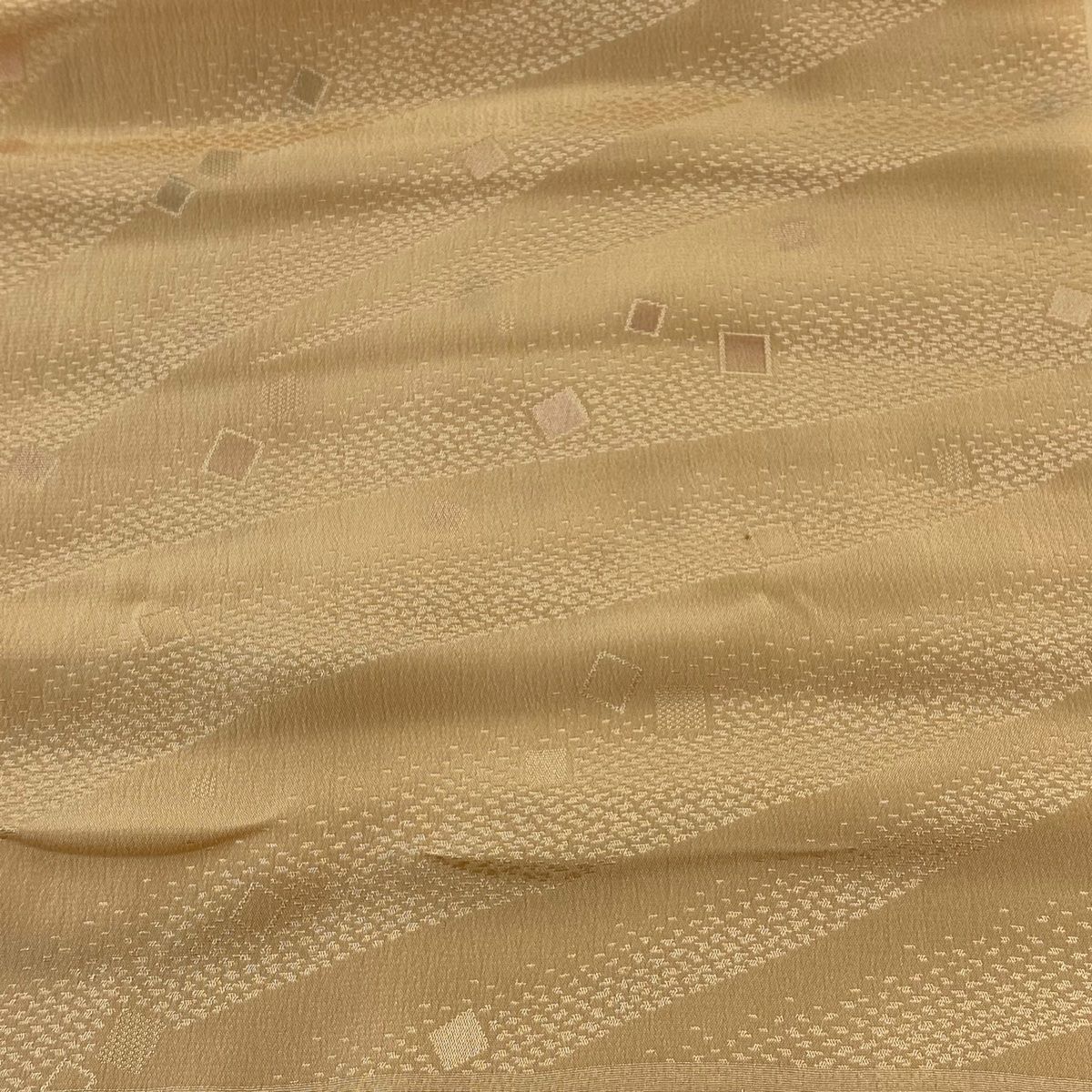 和装セット 美品 優品 帯締め帯揚げ2点セット 幾何学 薄オレンジ 正絹 和装