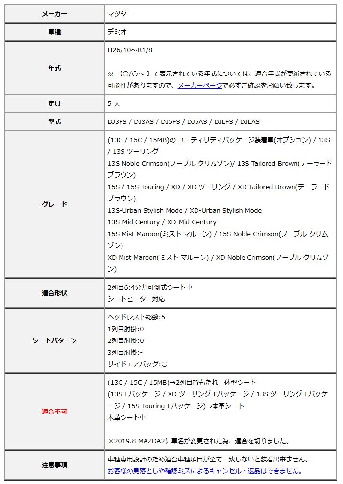 Clazzio クラッツィオ シートカバー DIA ダイヤ デミオ DJ3FS DJ3AS DJ5FS DJ5AS DJLFS DJLAS H26 10~R1 8 EZ-0716