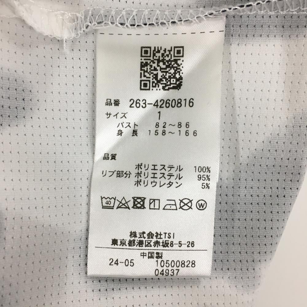 超美品】ジャックバニー 半袖ポロシャツ 白×黒 ロゴ総柄 レディース 1