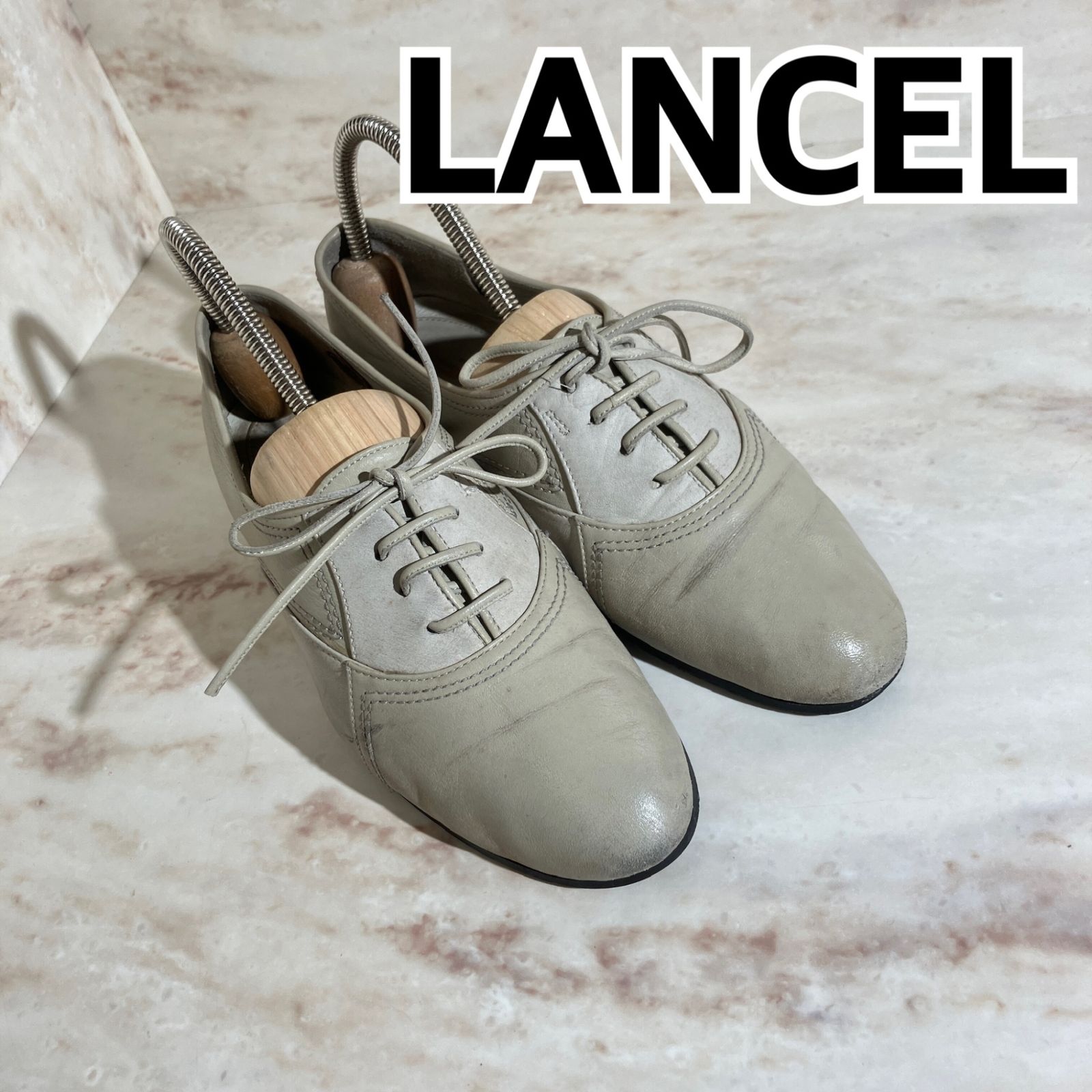 訳アリ品』LANCEL ランセル フラットシューズ 無地 フォーマル オフ