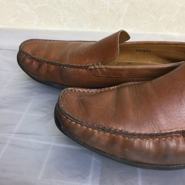 パラブーツ/ヴァンプシューズ/26.0-26.5/茶/BROWN〉本革/スリッポン