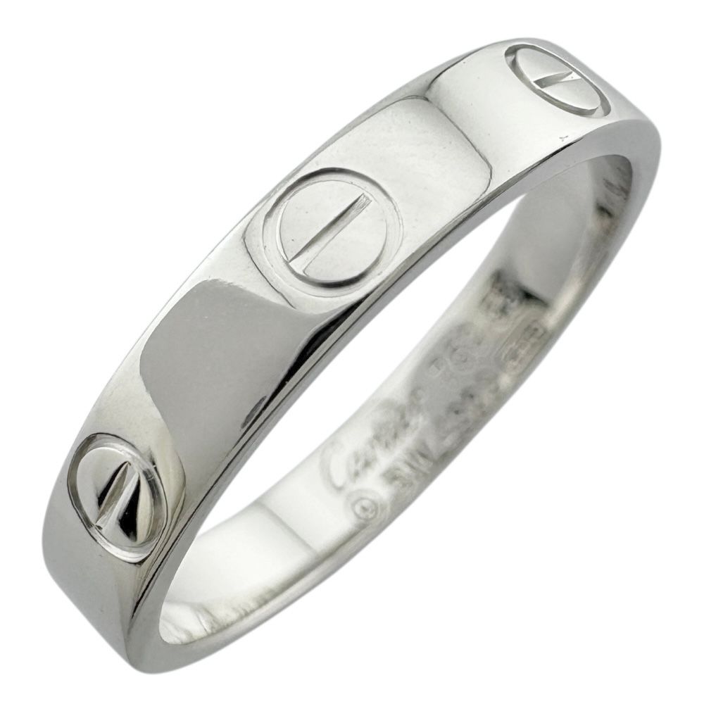 カルティエ ミニラブ リング 指輪 15.5号 18金 K18ホワイトゴールド レディース CARTIER カルティエ