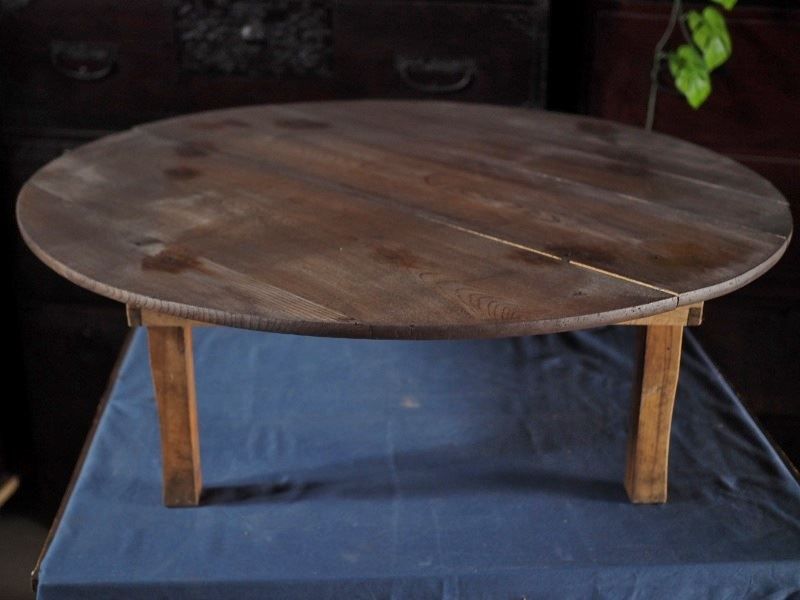 昭和レトロ丸ちゃぶ台 昭和中期 古録展 送料無料 品番F4490