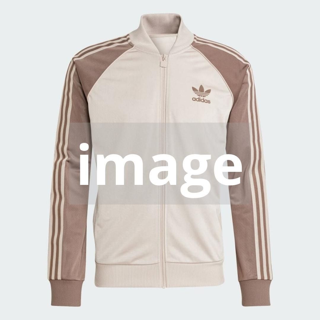 5857 極美 adidasトラックジャケット SST ベージュ×ブラウン3XL