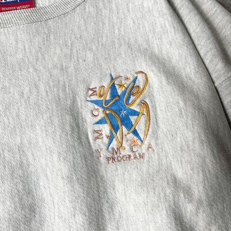 00s Champion ロゴ 刺繍 リバースウィーブ スウェット