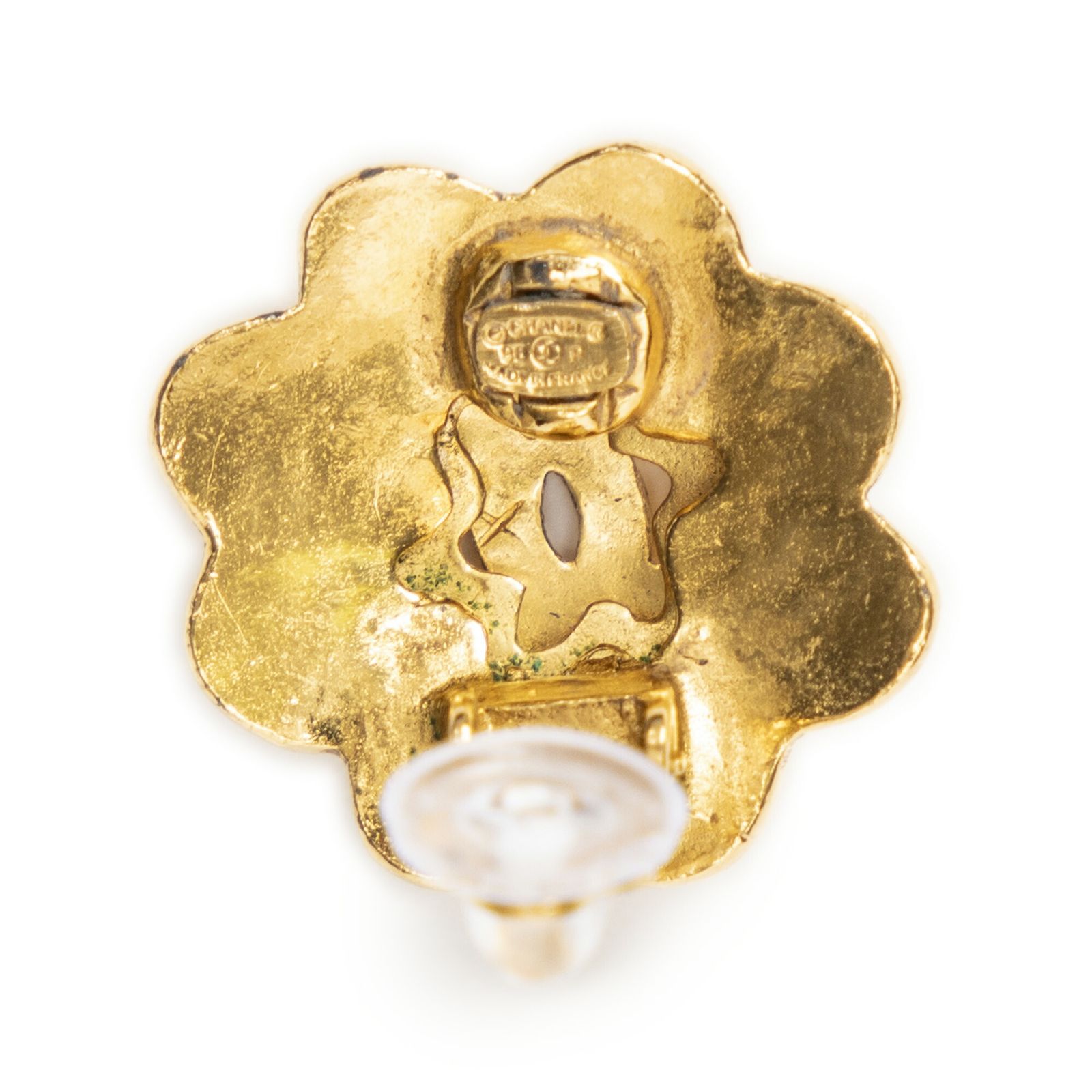 シャネルCCカメリアクリップオンピアス金金メッキA