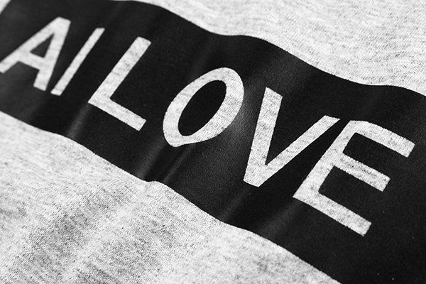 新品】 アンドレアインコントリ ◇AI LOVE Tシャツ (Mサイズ) グレー