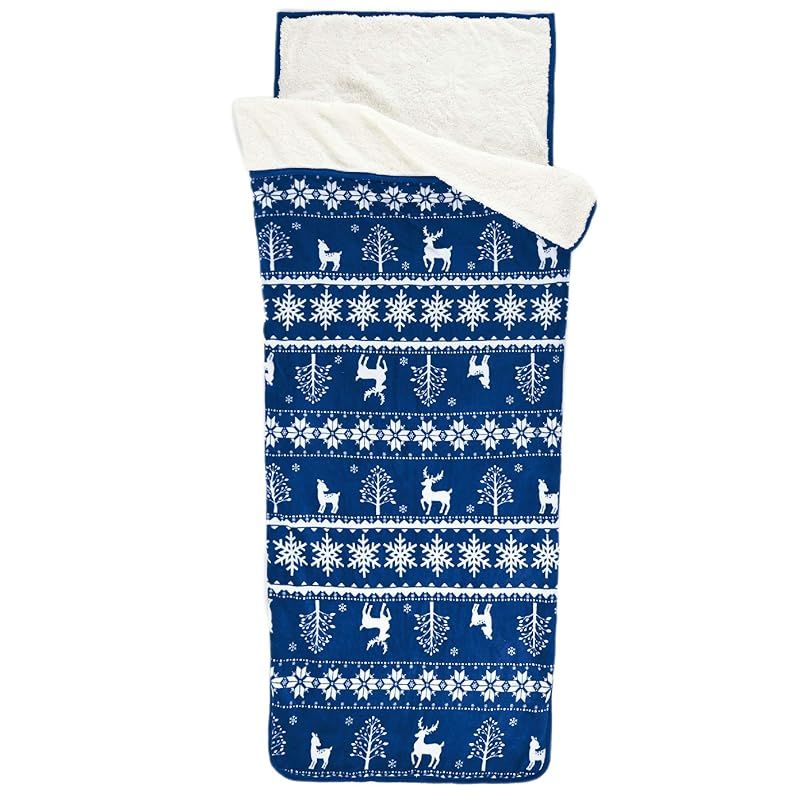 【迅速発送】イデアルサービス(Ideal Service) あったか毛布寝袋 収納袋付き ネイビー 寝袋時:210×78×2cm 20265 イデアルサービス(Ideal Service) あったか毛布寝袋 収納袋付き