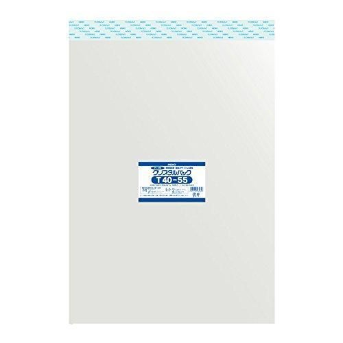 シモジマ ヘイコー 透明 OPP袋 クリスタルパック テープ付 40×55cm 50枚 T40-55 006753516
