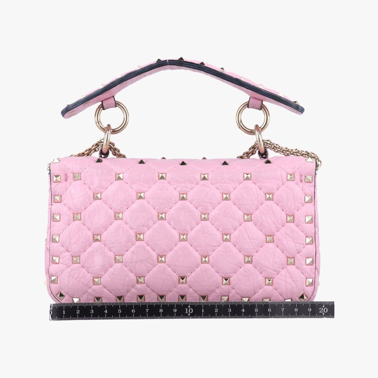 ヴァレンティノValentinoロックスタッズ スパイクピンクレザーBL