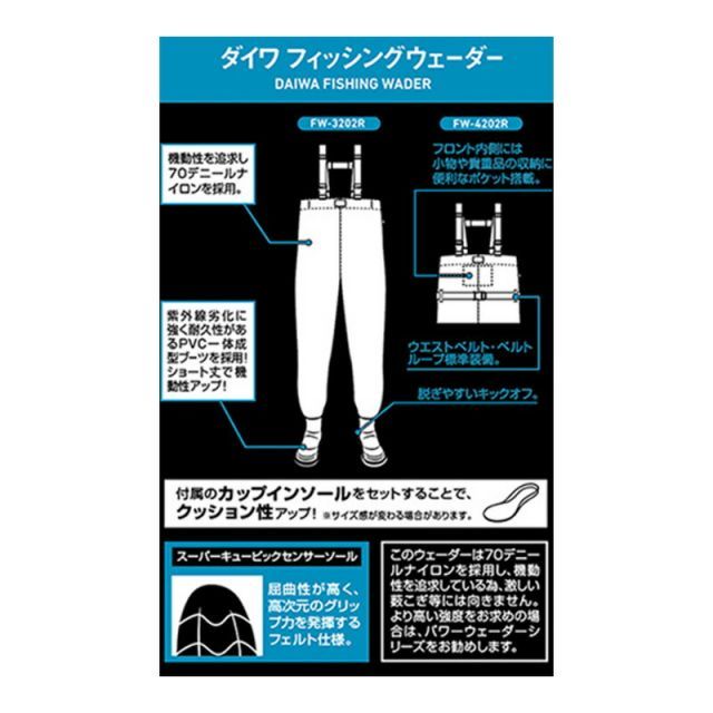 ダイワ FW-4202R フィッシングウェーダー(チェストハイ・フェルト