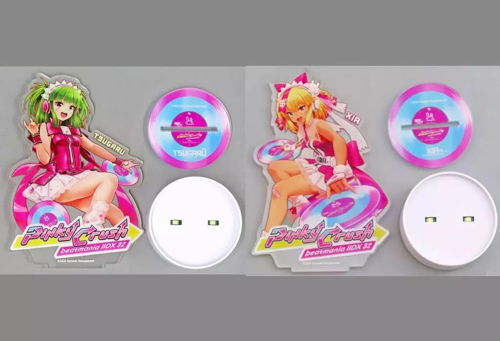 中古】アクリルスタンド・アクリルパネル 全2種セット 光る!アクリル 【新品・未開封】beatmania IIDX アクリルスタンドコナミくじ