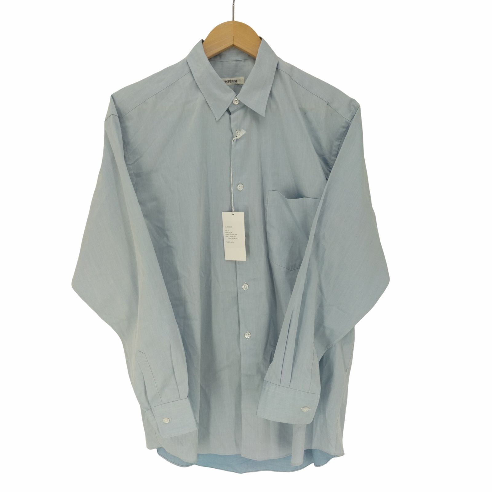 インテリム INTERIM 23SS 200/2 SUPIMA TWILL REGULAR COLLAR SHIRT 200双 スーピマ ツイル レギュラー カラーシャツ メンズ JPN：4 
