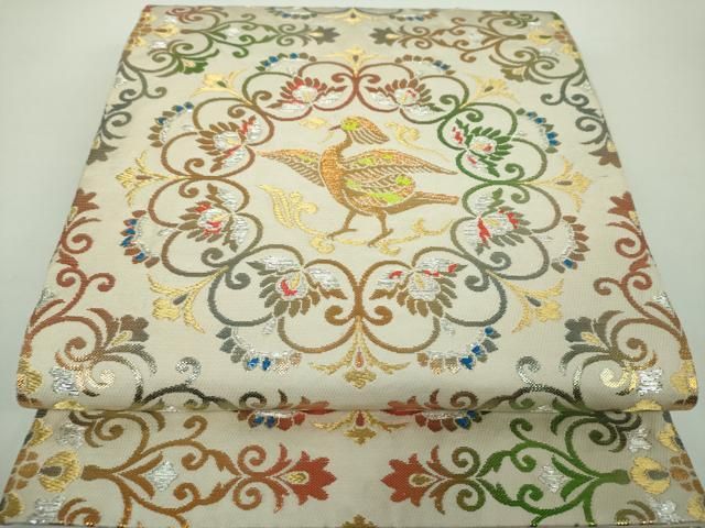 平和屋着物●六通柄　本袋帯　天平鏡華錦　金銀糸　正絹　逸品　DAAY1120ps 平和屋着物○六通柄 本袋帯 天平鏡華錦 金銀糸 正絹 逸品 DAAY1120ps