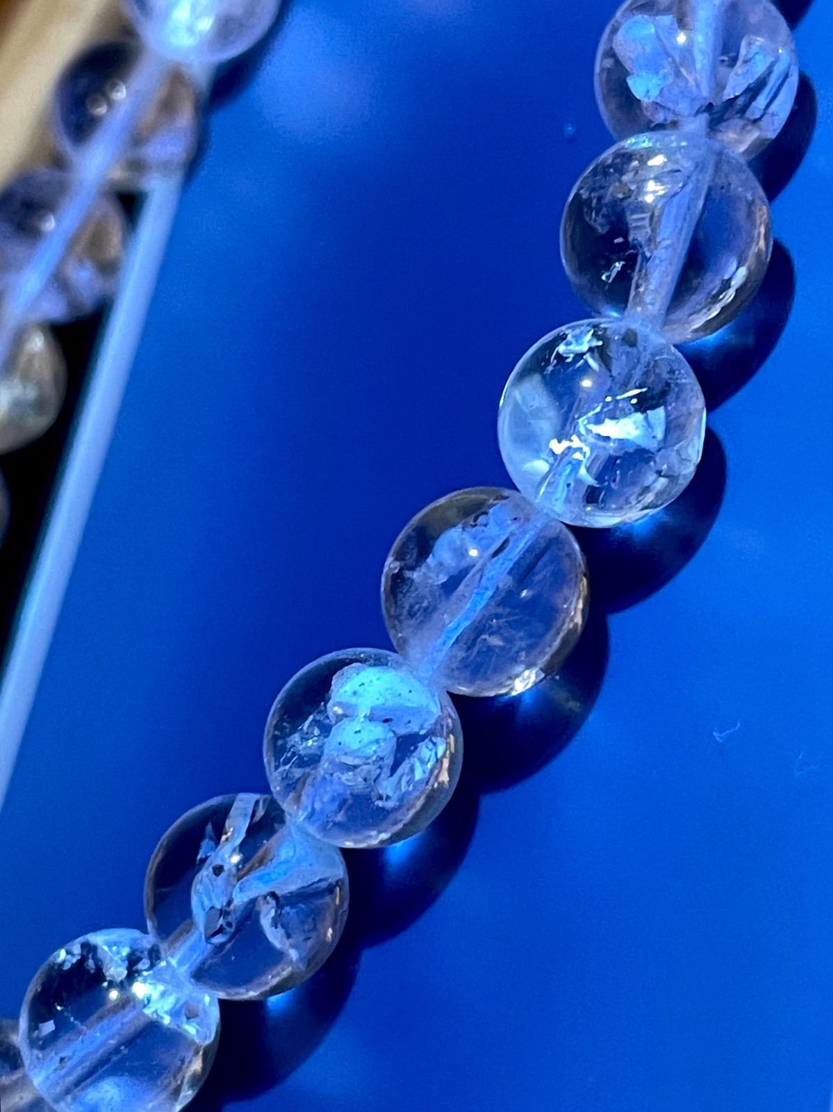 【超希少石/最強品質】オイルインクォーツ＊石油入り水晶＊　天然石ブレスレット オイルインクォーツ （石油入り水晶） ブレスレット パキスタン産