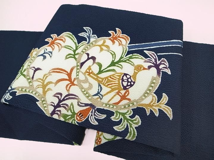 平和屋本店□希少 夏物 八寸名古屋帯 しな織帯 古代織 越後古代布 証紙