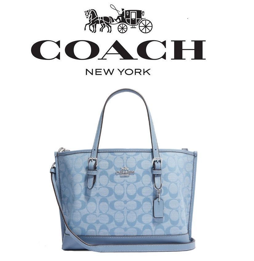 コーチバッグ＞COACH/コーチバッグ ハンドバッグ CH228 デニム系ブルー トートバッグ ショルダーバッグ クロスボディー レディースバッグ  斜めがけバッグ アウトレット品 紙袋付属 新品未使用 - メルカリ