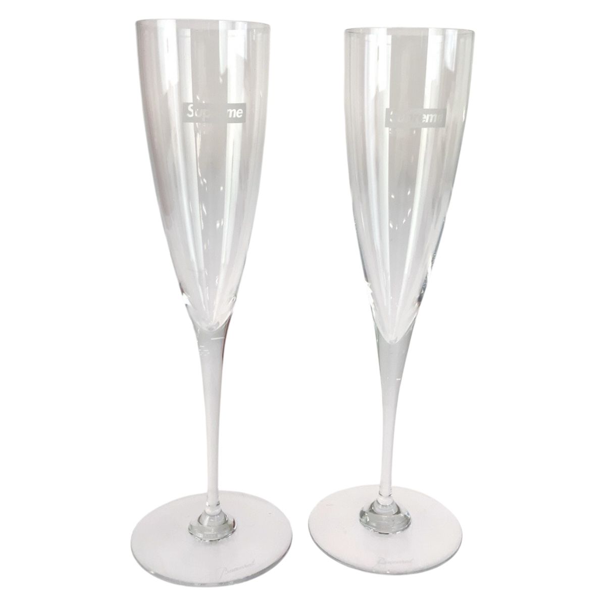 安価な ♥ Supreme シュプリーム 19AW Baccarat Dom Perignon Flute Set クリア ガラス シャンパングラス 2本セット メンズ 505560