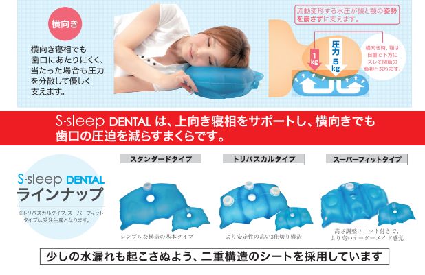 矯正やインプラント時に歯の戻りを防止 歯科専売 二次曲面 流体 まくら S-sleep エススリープ デンタル スタンダード マクラ 枕 - メルカリ