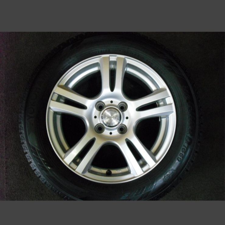 T-2134 本州 22年.23年製 iG60 超バリ山 アクア E12ノート MAZDA2 等 15インチスタッドレス タイヤホイール