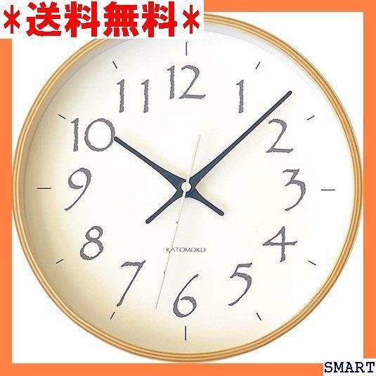 ☆人気_Z024 KATOMOKU plywood clock 20 電 秒針 9BLRC φ252mm ライト