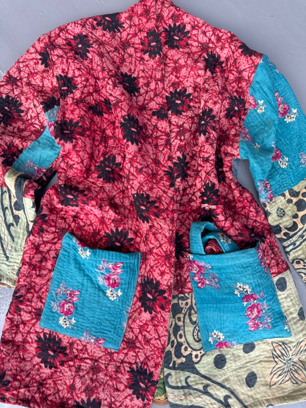 G120グドゥリー ジャケット ラリーキルト カンタ刺繍 手刺繍