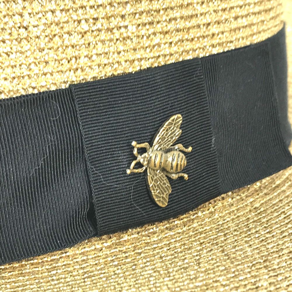 ❤️ほぼ新品❤️GUCCI❤️ラメ ファブリック❤️パピエ ハット GUCCI グッチ ラメ ファブリック パピエ ハット 麦わら帽子