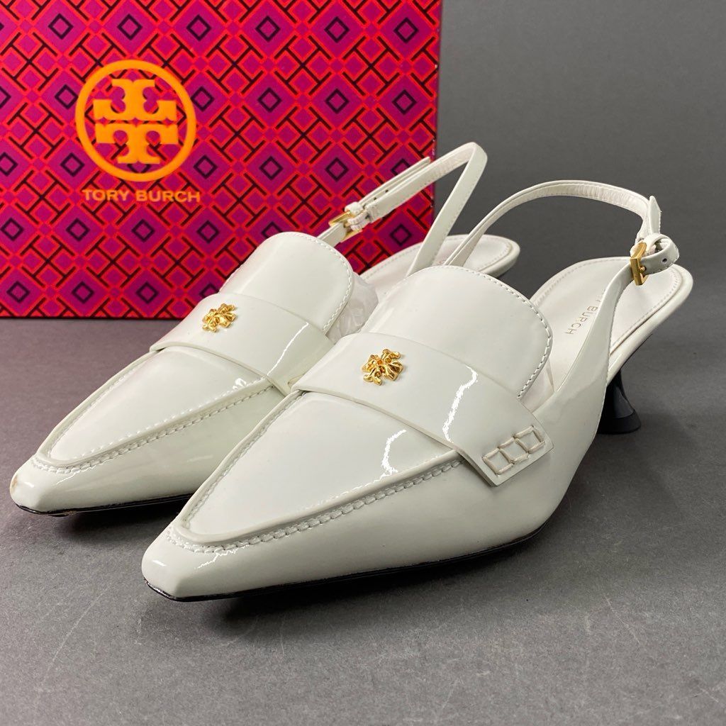 エナメルパンプス トリーバーチ トリーバーチ ブラック エナメル 金ロゴ パンプス 23.5㎝ - メルカリ