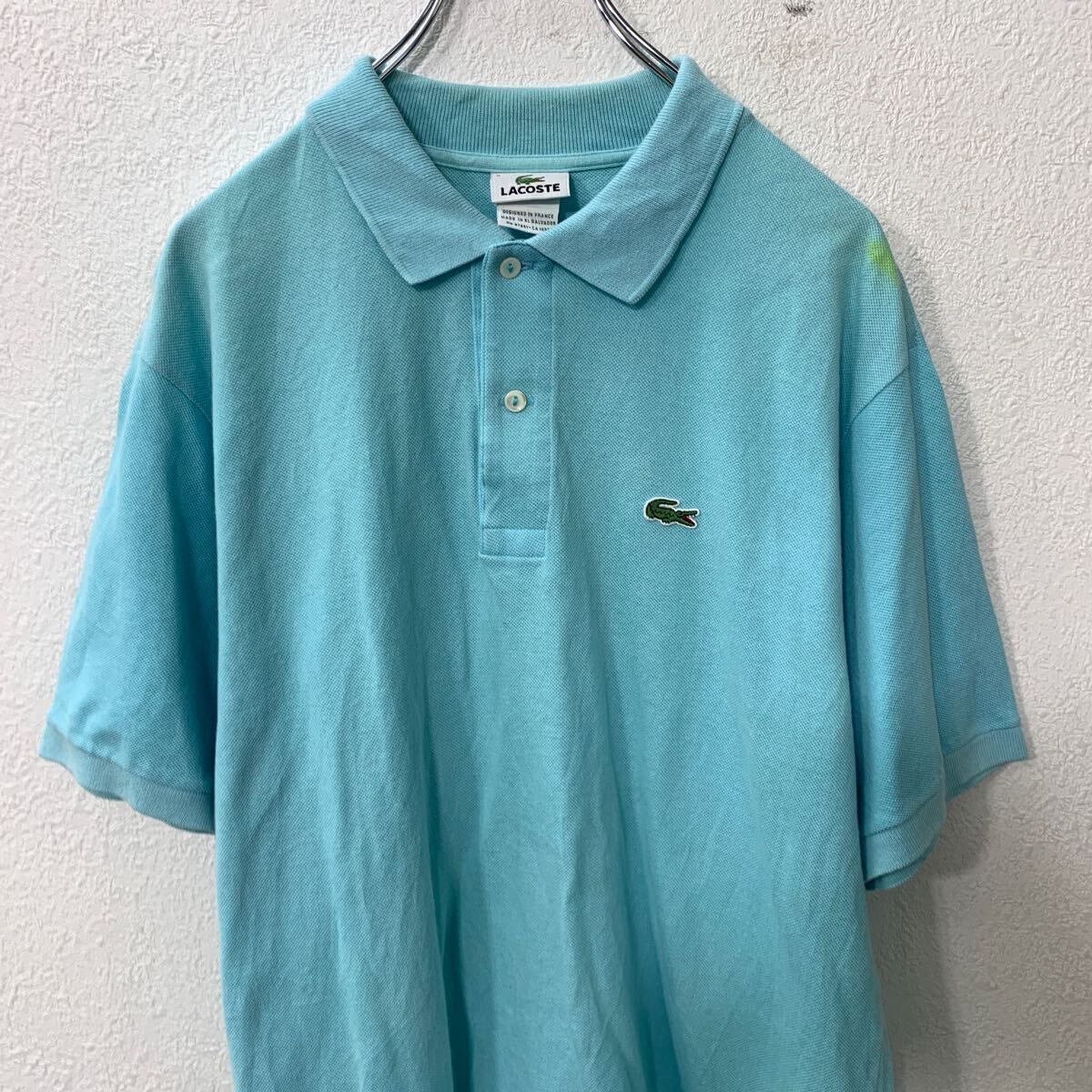 LACOSTE ラコステ 半袖ポロシャツ 36 ワンポイントロゴ 古着 LACOSTE - ラコステ BY JEAN-PAUL GOUDE 刺繍 半袖 ポロシャツ