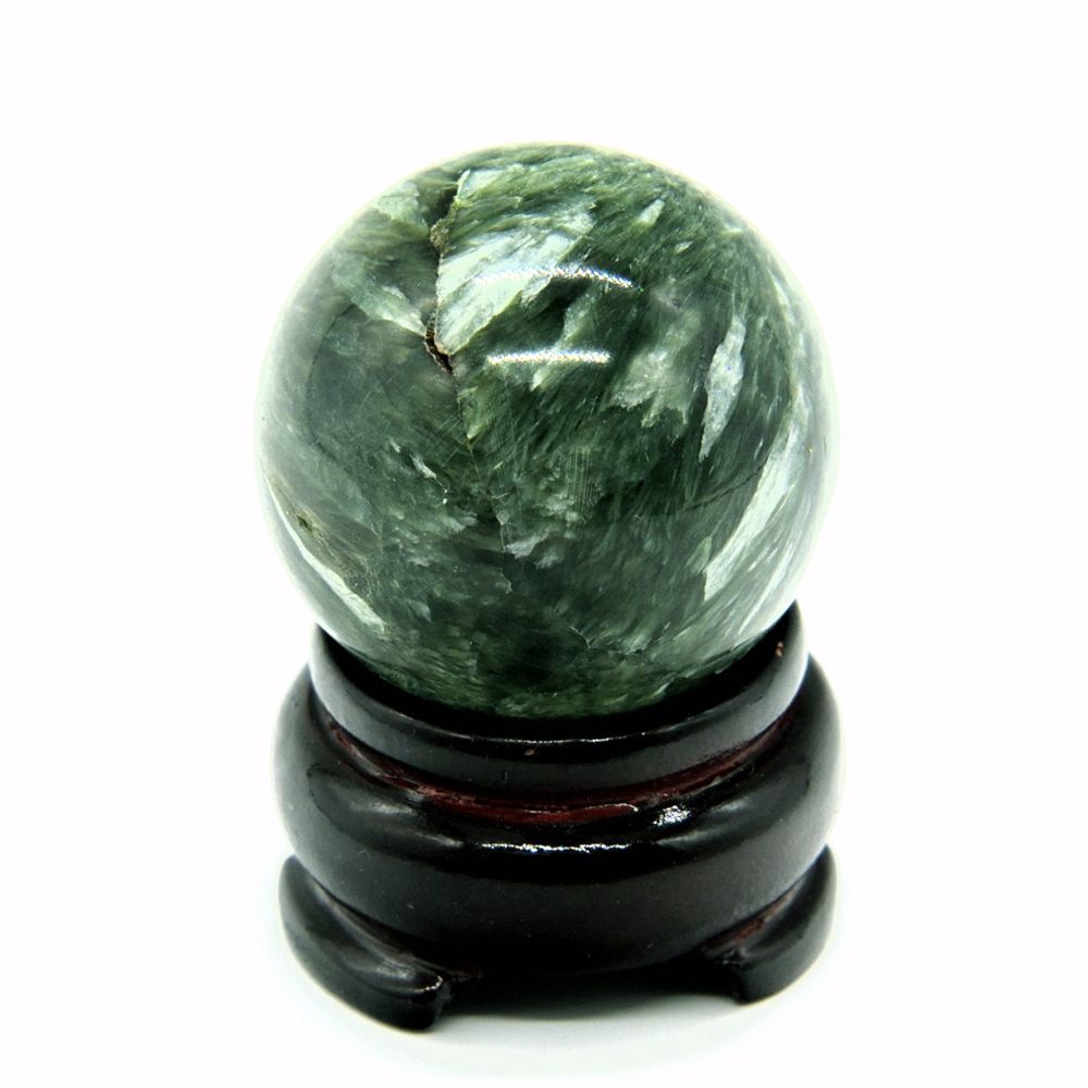 セラフィナイト 30mm丸玉 台座付き_[NO.7] ☆天然石 スフィア - メルカリ