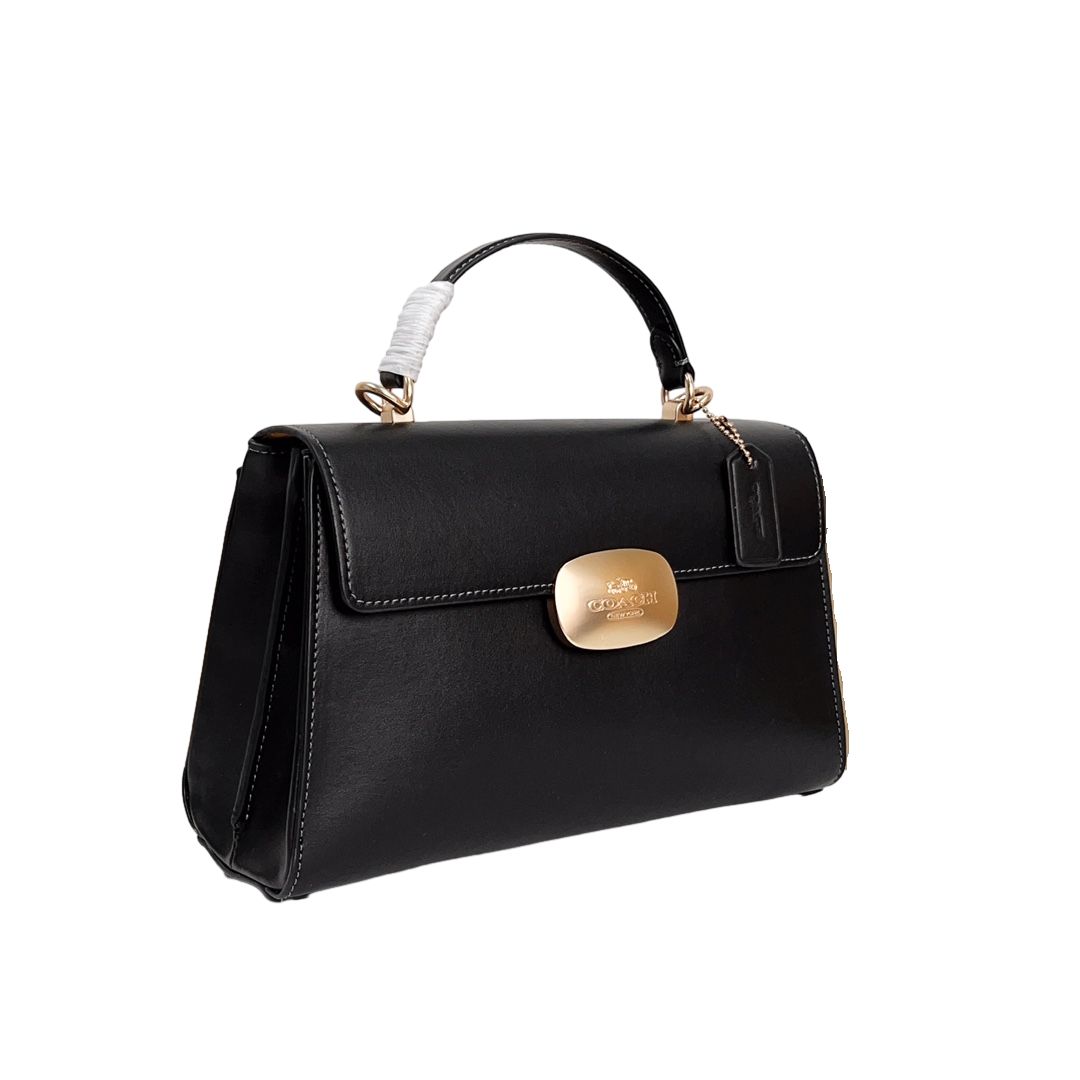 COACH コーチ CR531 ハンドバッグ Eliza Top Handle レディース ショルダーバッグ レザー アウトレット ブラック -  メルカリ