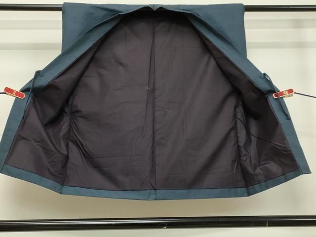 平和屋着物○男性 紬 アンサンブル 袖無し羽織セット 間道 正絹 逸品  