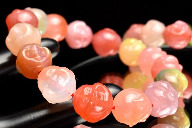 マルチカラー 塩源瑪瑙(ソルトソースアゲート) 11.5mm 布袋様