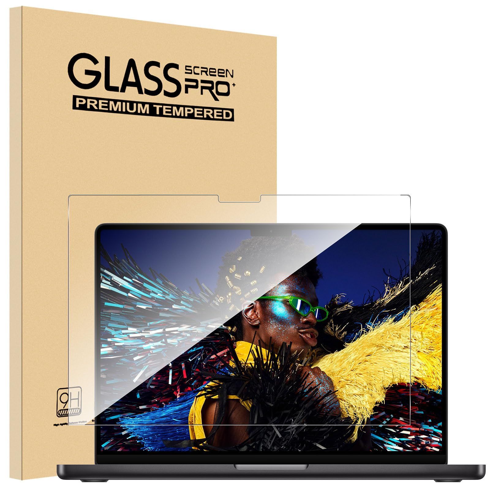 【人気商品】(2024年モデル M4 M4 / / / M4 M4 Pro Pro / Pro M4 M4 Max) Max) ガラスフィルム Pro 衝撃吸収 (2024年モデル 9H硬度 16インチ 飛散防止 16インチ 2.5Dラウンドエッジ MacBo