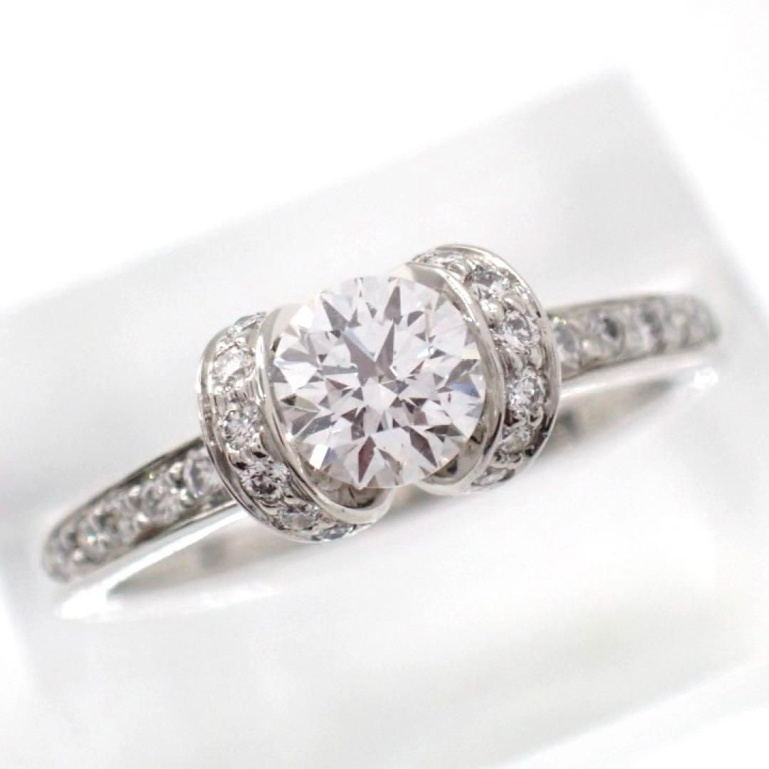 ティファニー 0.62ct リボン リング ダイヤ 15号 Pt950 3799 ティファニー 0.62ct リボン リング ダイヤ 15号 Pt950 3799 - メルカリ