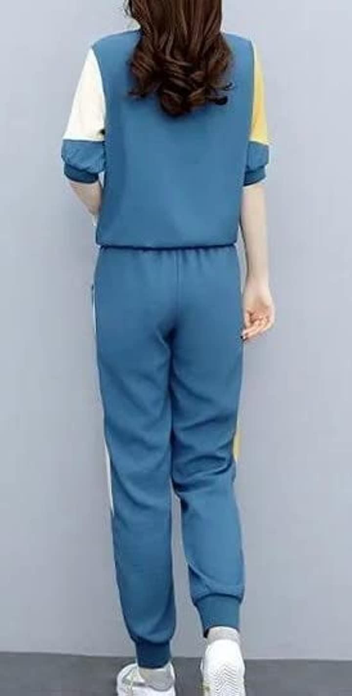 2XLサイズ　青×白　ブルー　メンズパンツ　ズボン　レッグジッパー　ウエストゴム