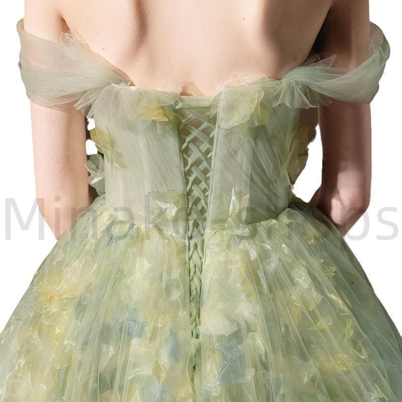 感 軽贅沢 誕生日 宴会 婚約 新婦 敬酒 旅撮 パフォーマンス ドリーム 森ガール 花柄 フェアリー 気質 ロングイブニングドレ MAAHADDERANG_COM