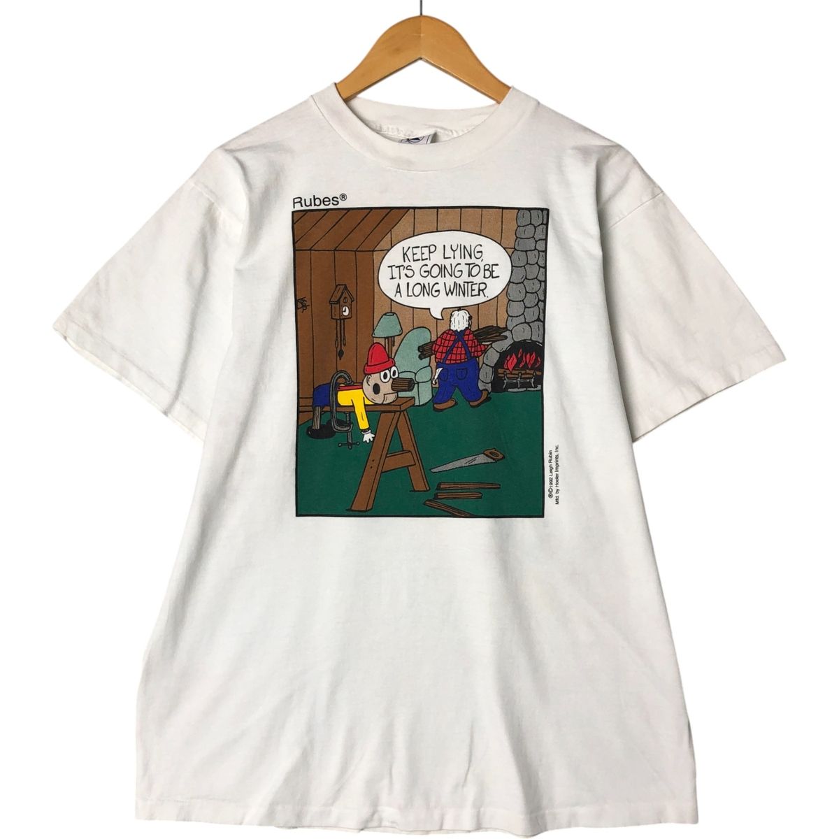 古着 90年代 デルタ DELTA Leigh Rubin リールービン アートTシャツ メンズXL相当 ヴィンテージ|eaa555404