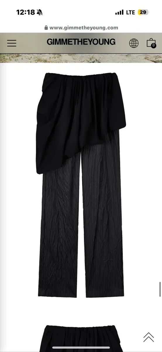 キムミダヨン パフ ドレープ スカート パンツ