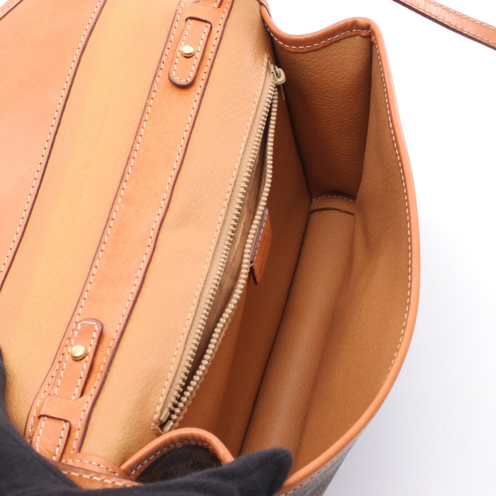 美品 セリーヌ キャンバス ショルダーバッグ Cマカダム ジャッキー ブラウン 美品 セリーヌ キャンバス ショルダーバッグ Cマカダム
