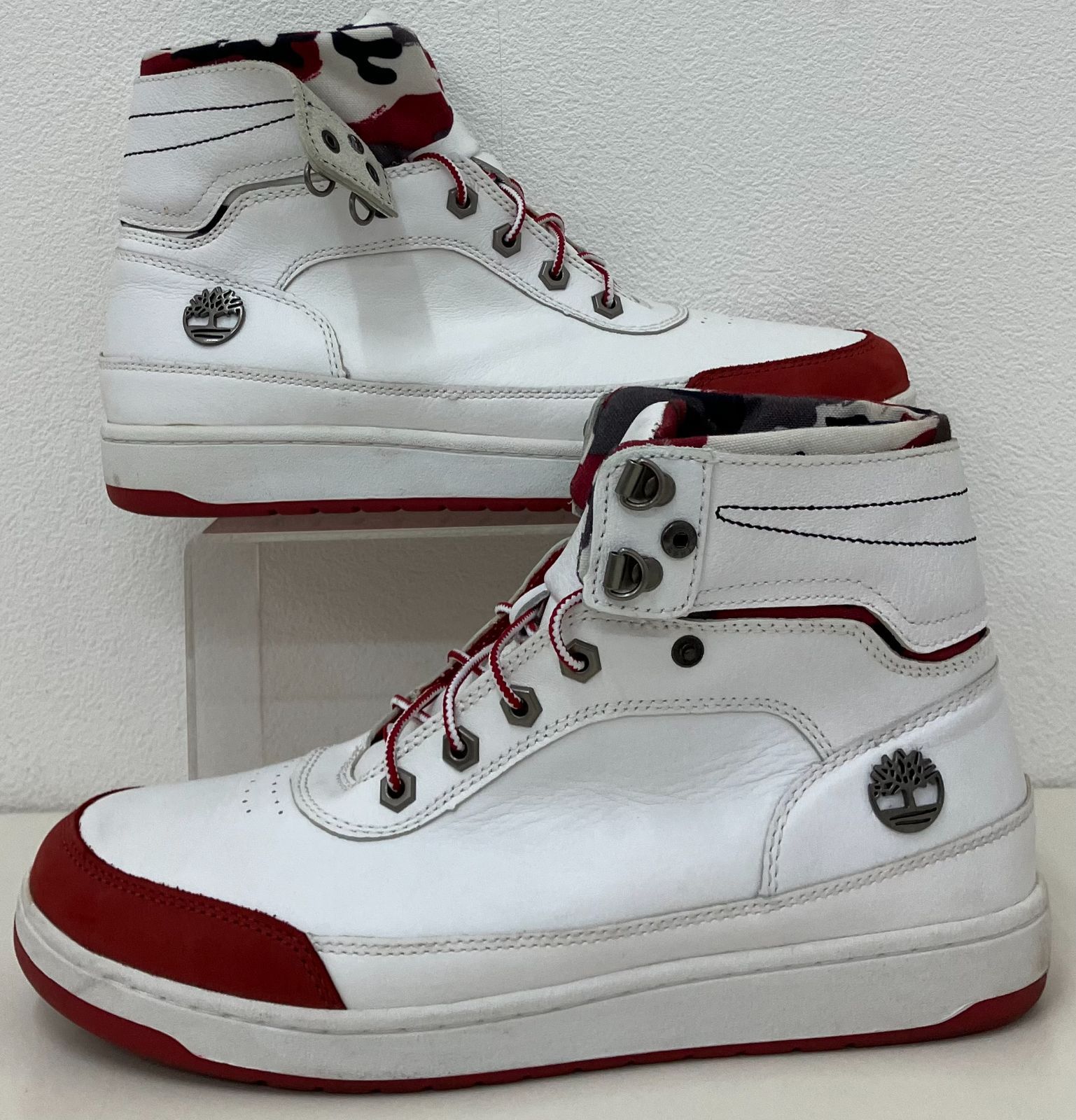 28cm スニーカー Timberland ITEZA ROLL TOP White/Red ティンバーランド イテザロールトップ ホワイト レッド  6053A 1521 - メルカリ