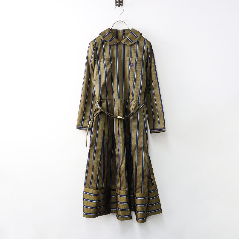 2025AW ジェーンマープル Jane Marple Regimental stripe dormitory dress レジメンタル ストライプ ドレス M|ベージュ系 2400014401981