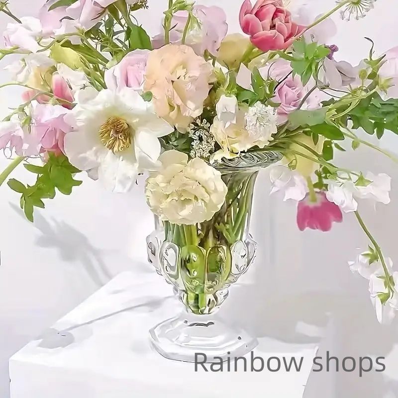 【新品未使用　期間限定お値下げ中】ベネチアンガラス 花瓶 エレガントなデザイン 新品未使用】ベネチアンガラス 花瓶 エレガントなデザイン 美術