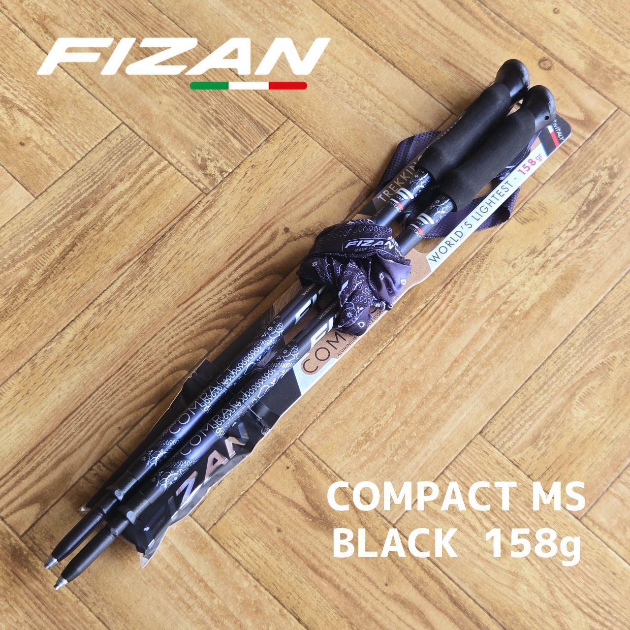 FIZAN / COMPACT MS BLACK☆トレッキングポール☆ - メルカリ
