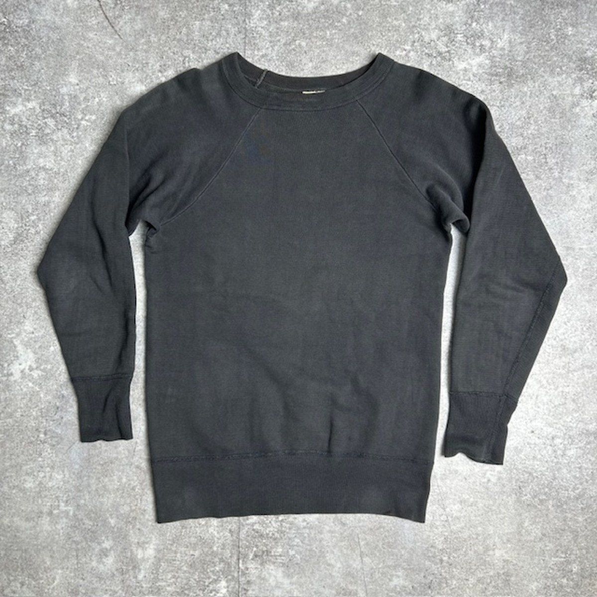 hanes ウインドシールド　スウェット　ラグラン　ヴィンスウェ　ビンスエ 50's 60's HANES WIND SHIELD 墨黒 ラグランスウェット 38-40 M