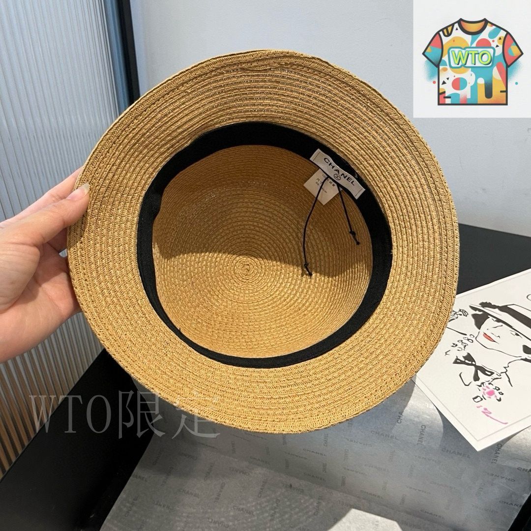 CHANEL ストローキャップ　超レア品 CHANEL ストローキャップ超レア品