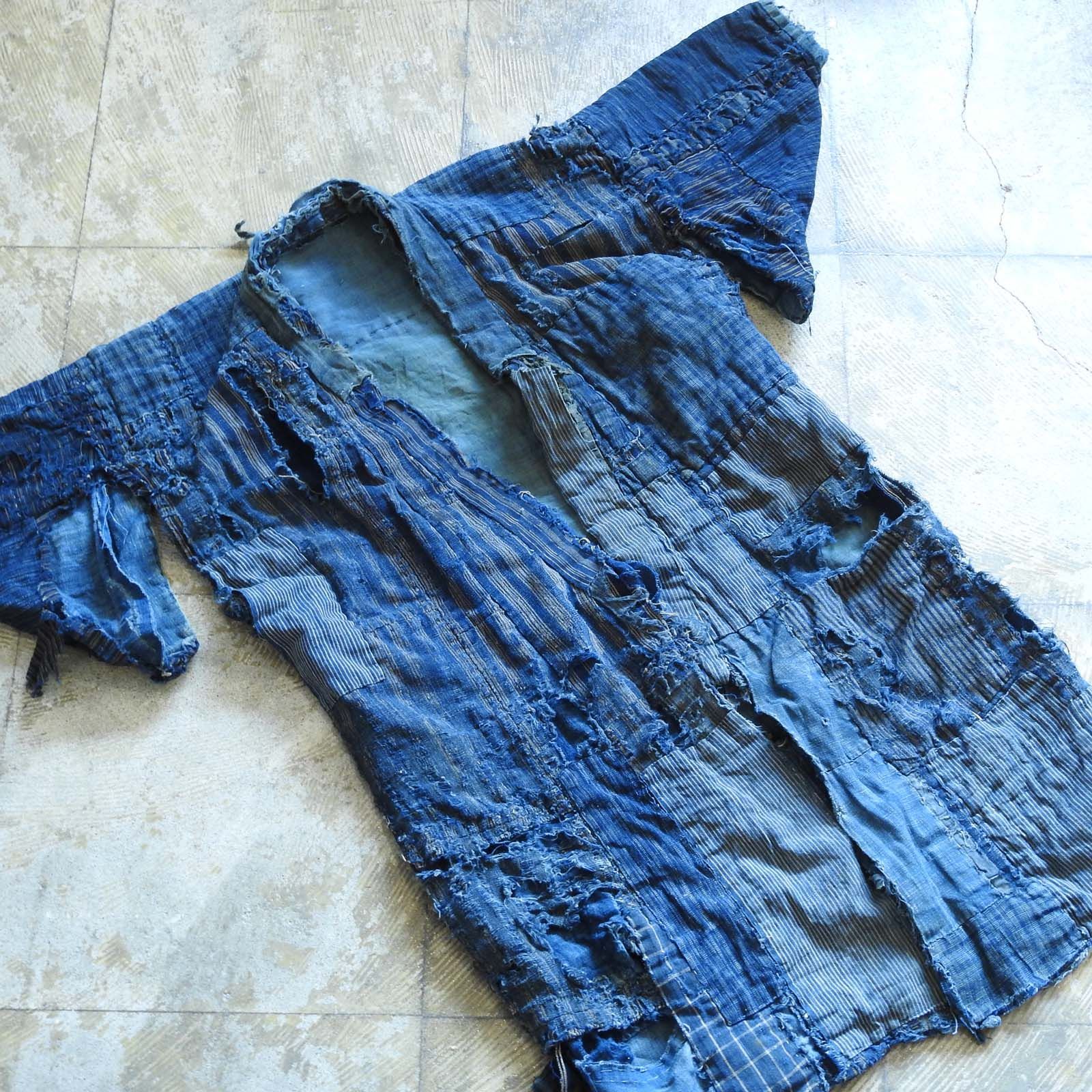 古布　藍染　木綿　布団皮　襤褸　ボロ   boro