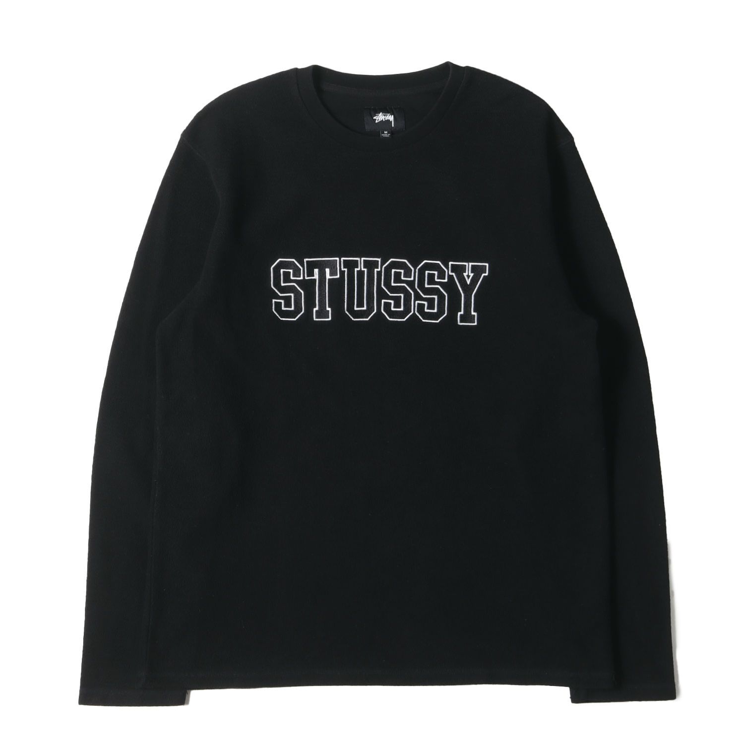 STUSSY ステューシー スウェット サイズ:M ブランドロゴ インサイドアウト クルーネック スウェットシャツ ブラック トップス トレーナー【メンズ】