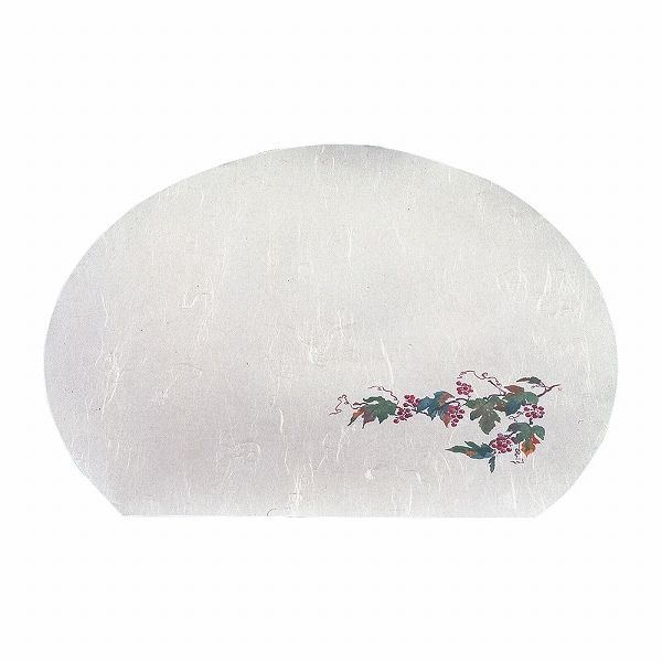 ヤマコー(Yamaco) 尺3半月四季懐石まっと 山ぶどう 370×335mm 入数：1セット(50枚入) QKI06